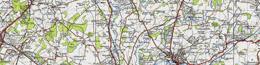 Old map of Chapmore End in 1946
