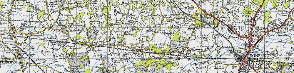 Old map of Charcott in 1946