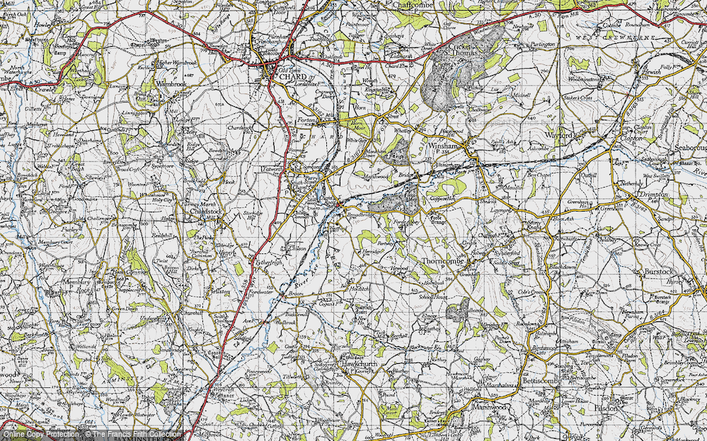 Old Map of Chard Junction, 1945 in 1945