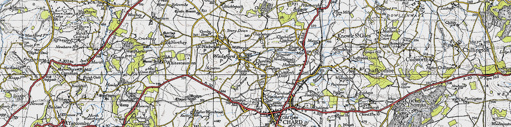 Old map of Chardleigh Green in 1945