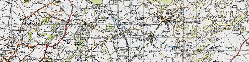 Old map of Charfield Green in 1946