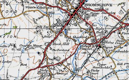 Old map of Charford in 1947