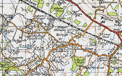 Old map of Charing Heath in 1940
