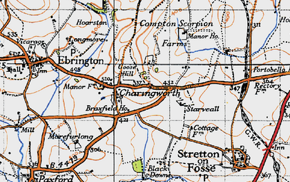 Old map of Compton Scorpion Manor in 1946