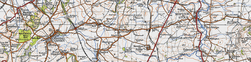 Old map of Braxfield Ho in 1946