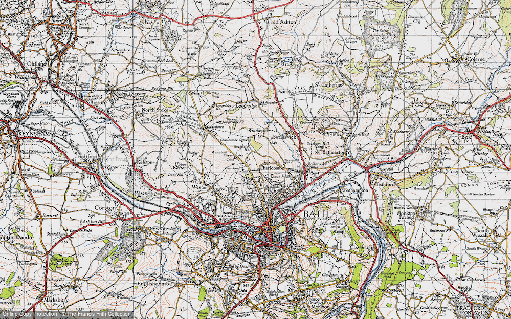Old Map of Charlcombe, 1946 in 1946