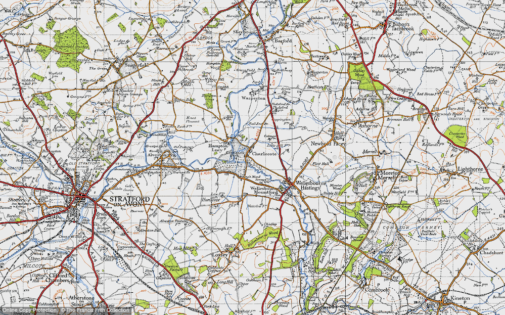 Old Map of Charlecote, 1947 in 1947