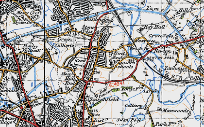 Old map of Charlemont in 1946