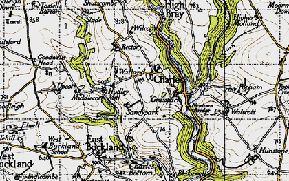 Old map of Charles in 1946