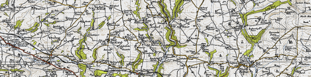 Old map of Charles Bottom in 1946