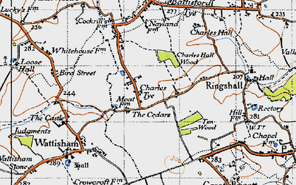 Old map of Charles Tye in 1946