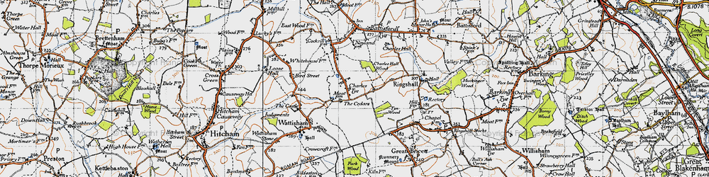 Old map of Charles Tye in 1946