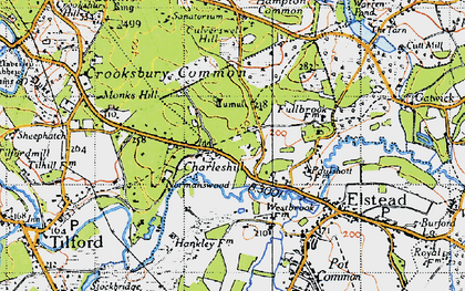 Old map of Charleshill in 1940