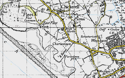 Old map of Charlestown in 1946