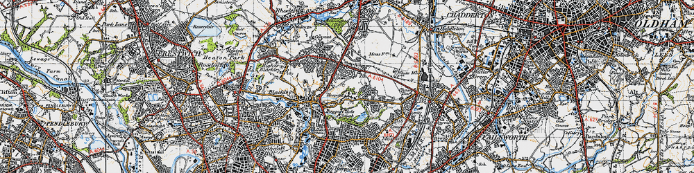 Old map of Charlestown in 1947