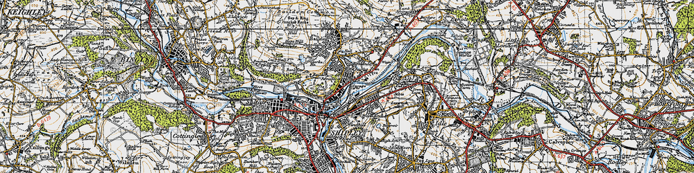 Old map of Charlestown in 1947