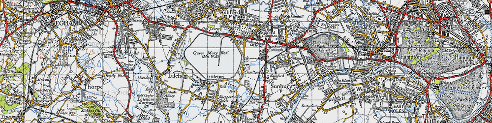 Old map of Charlton in 1940