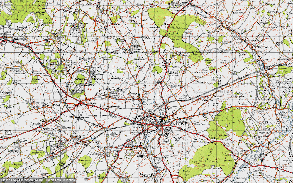 Old Map of Charlton, 1945 in 1945