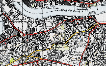 Old map of Woolwich Common in 1946