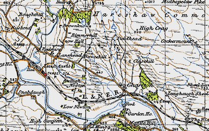 Old map of Lankey Burn in 1947