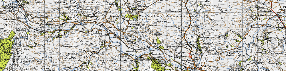 Old map of Boweshill in 1947