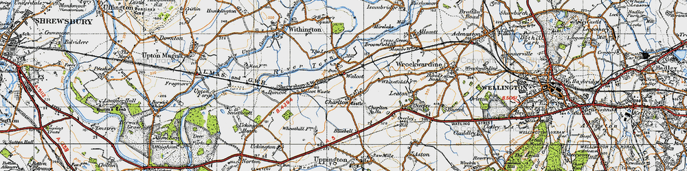 Old map of Lees, The in 1947