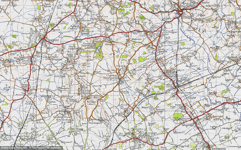 Old Map of Charlton Horethorne, 1945 in 1945