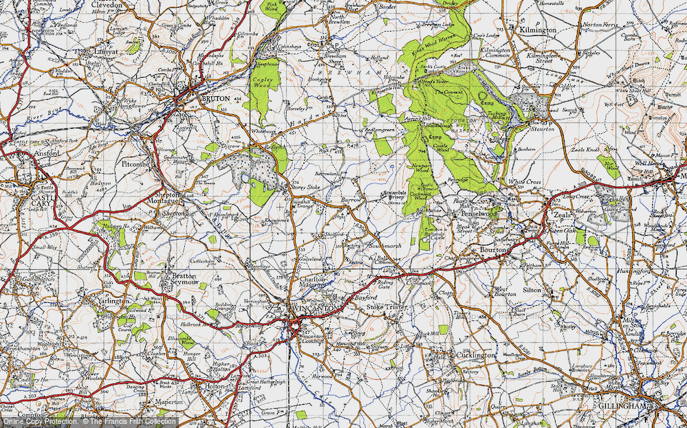 Old Map of Charlton Musgrove, 1945 in 1945