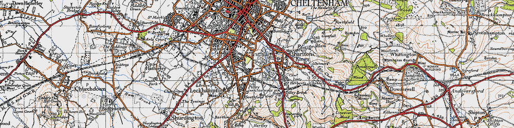 Old map of Charlton Park in 1946