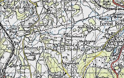Old map of Charlwood in 1946