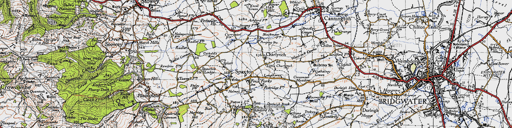 Old map of Ashford Resr in 1946