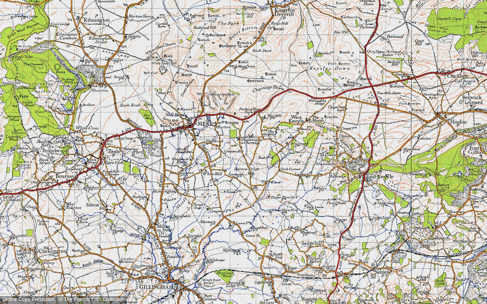 Old Map of Charnage, 1945 in 1945
