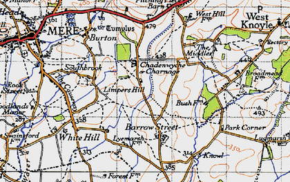 Old map of Charnage in 1945
