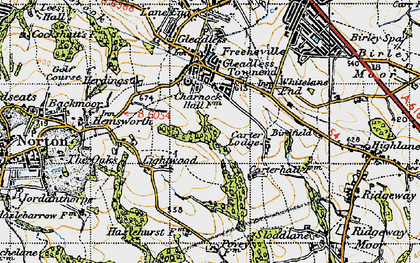 Old map of Birdfield in 1947