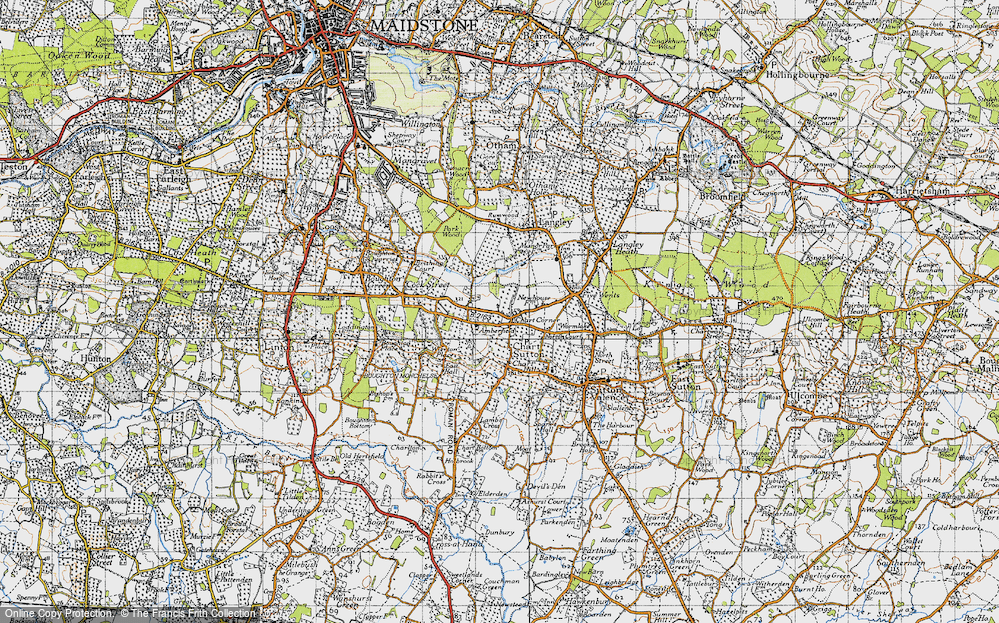 Old Map of Chart Corner, 1940 in 1940