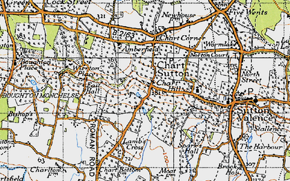 Old map of Chart Hill in 1940