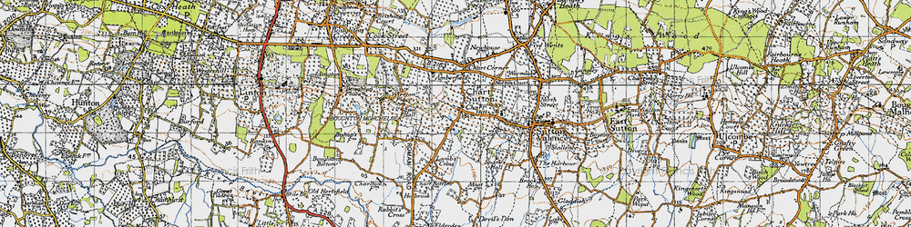 Old map of Chart Hill in 1940