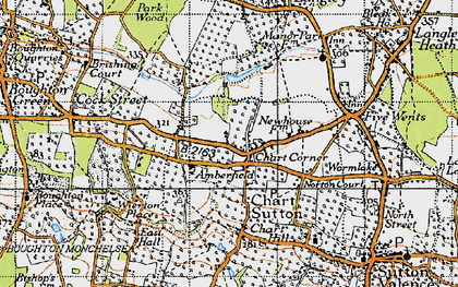 Old map of Chart Sutton in 1940