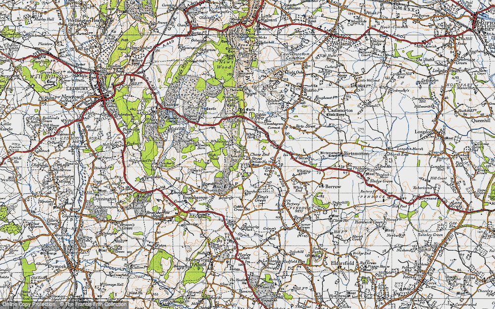 Old Map of Chase End Street, 1947 in 1947