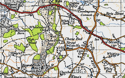 Old map of Chase End Street in 1947