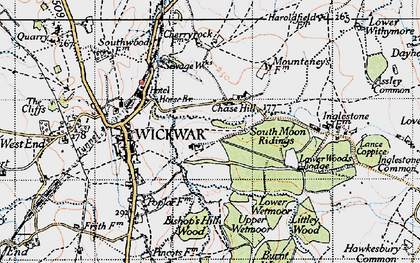 Old map of Chase Hill in 1946
