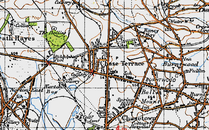 Old map of Chase Terrace in 1946