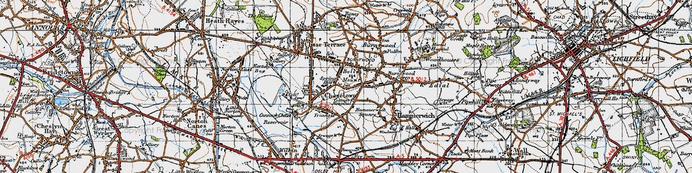 Old map of Chasetown in 1946