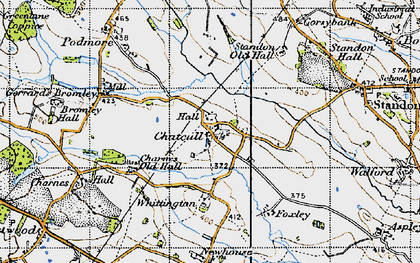 Old map of Chatcull in 1946