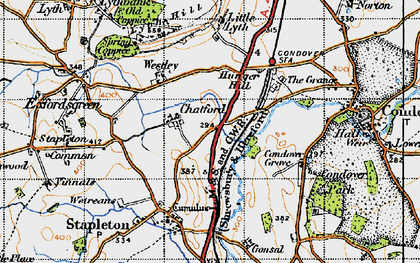 Old map of Chatford in 1947