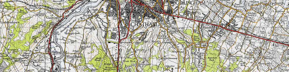 Old map of Chatham in 1946