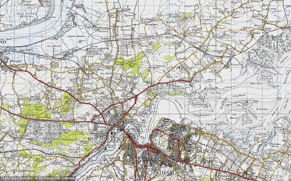 Old Map of Chattenden, 1946 in 1946