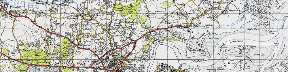 Old map of Chattenden in 1946