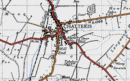 Old map of Chatteris in 1946