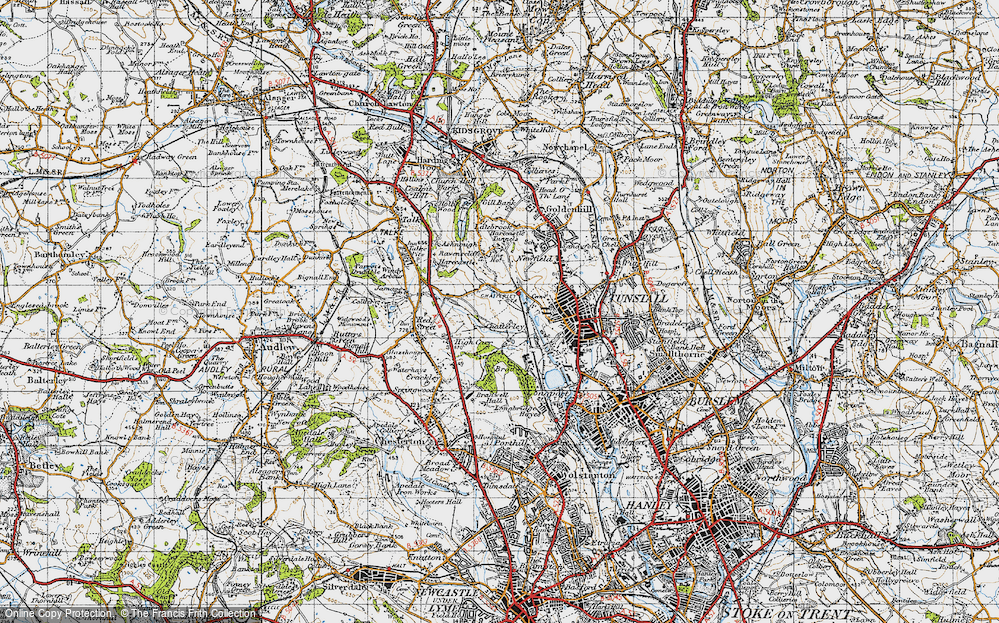 Old Map of Chatterley, 1946 in 1946
